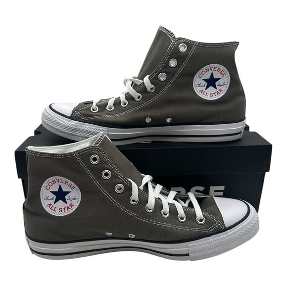 Converse Chuck Taylor All Star Hi Top Canvas Sneakers Men's Size 9 Charcoal Gray - Picture 1 of 10